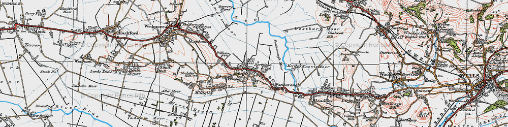 Old map of Theale in 1919