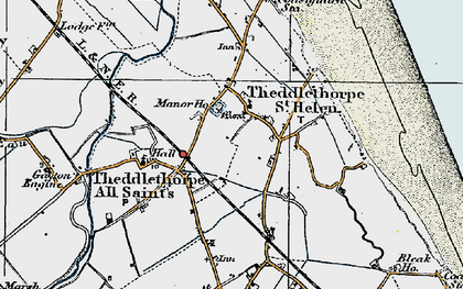 Old map of Theddlethorpe St Helen in 1923