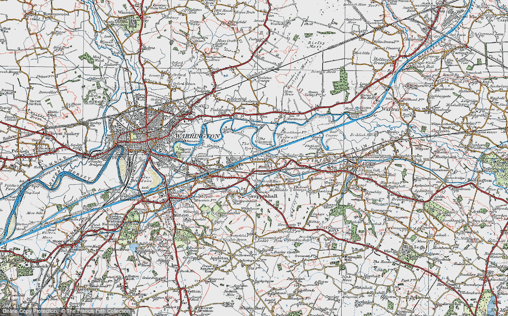 Old Map of Thelwall, 1923 in 1923