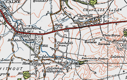 Old map of Theobald's Green in 1919