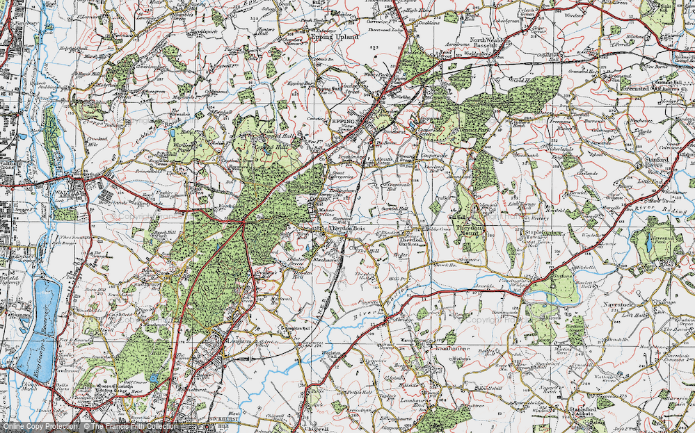 Old Map of Theydon Bois, 1920 in 1920