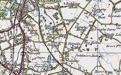 Old map of Thimble End in 1921