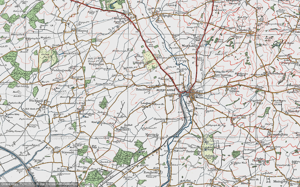 Old Map of Thimbleby, 1923 in 1923
