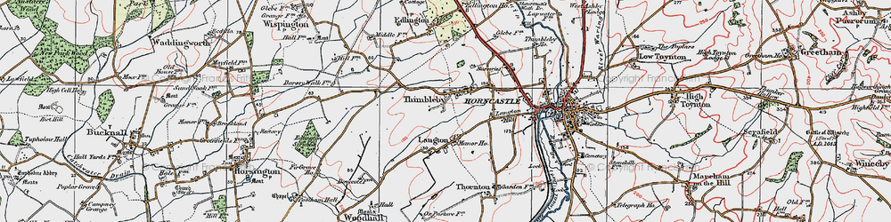 Old map of Thimbleby in 1923