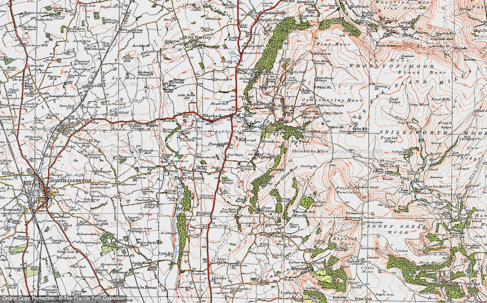 Old Map of Thimbleby, 1925 in 1925