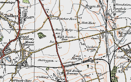 Old map of Thinford in 1925