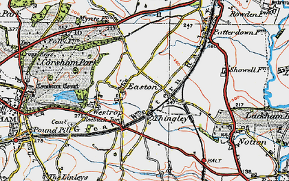 Old map of Thingley in 1919