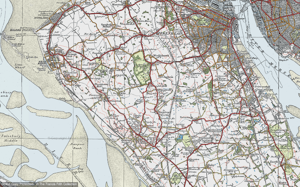 Old Map of Thingwall, 1924 in 1924
