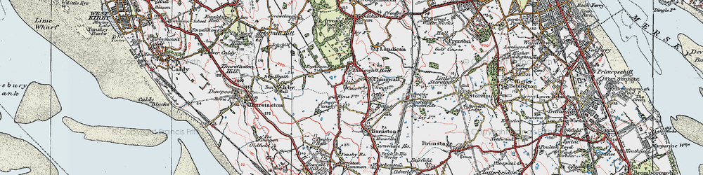 Old map of Thingwall in 1924