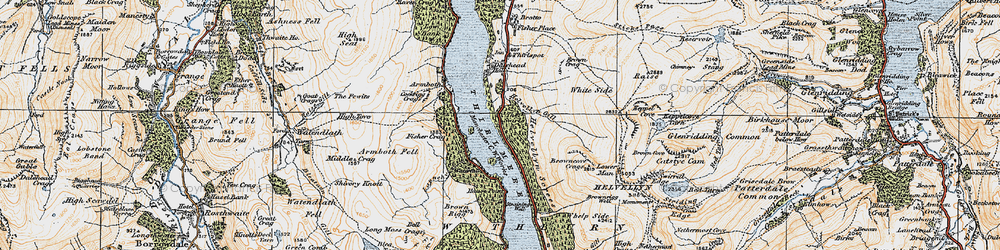 Old map of Bell Crags in 1925
