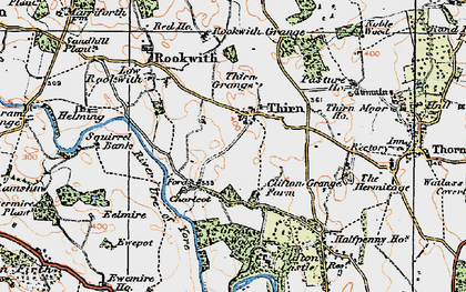 Old map of Thirn in 1925