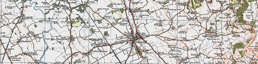 Old map of Thirsk in 1925