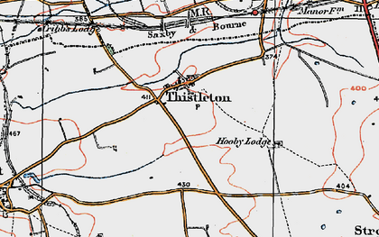 Old map of Thistleton in 1922
