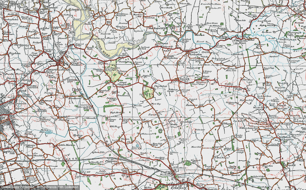 Old Map of Thistleton, 1924 in 1924