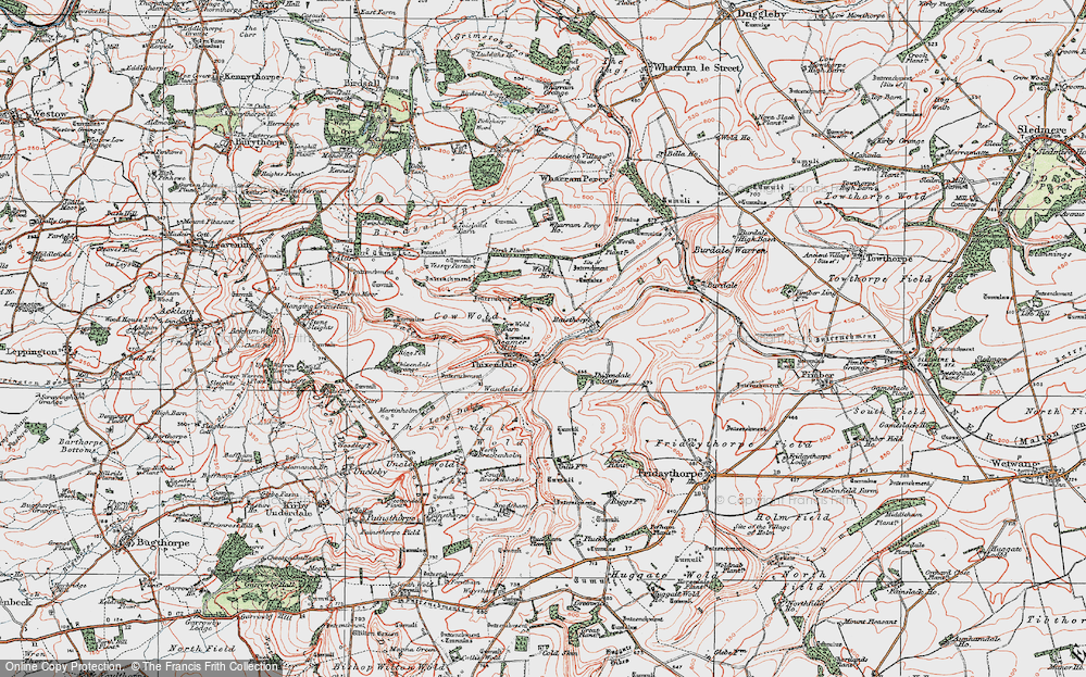 Old Map of Thixendale, 1924 in 1924