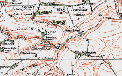 Old map of Wolds Way in 1924