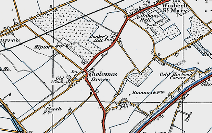Old map of Tholomas Drove in 1922