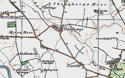 Old map of Tholthorpe in 1925