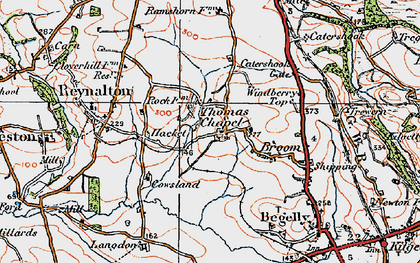 Old map of Thomas Chapel in 1922
