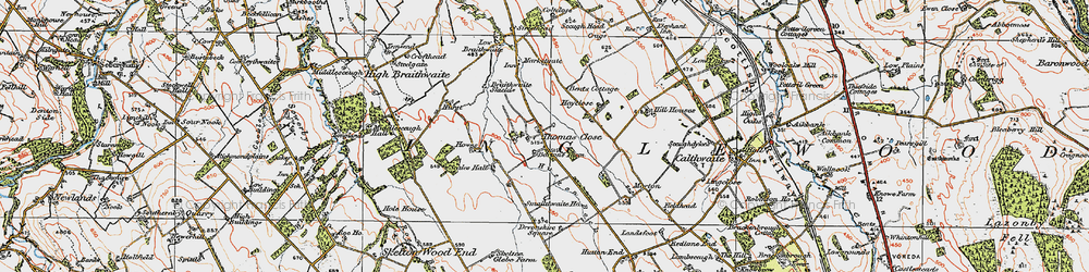 Old map of Bents Cotts in 1925