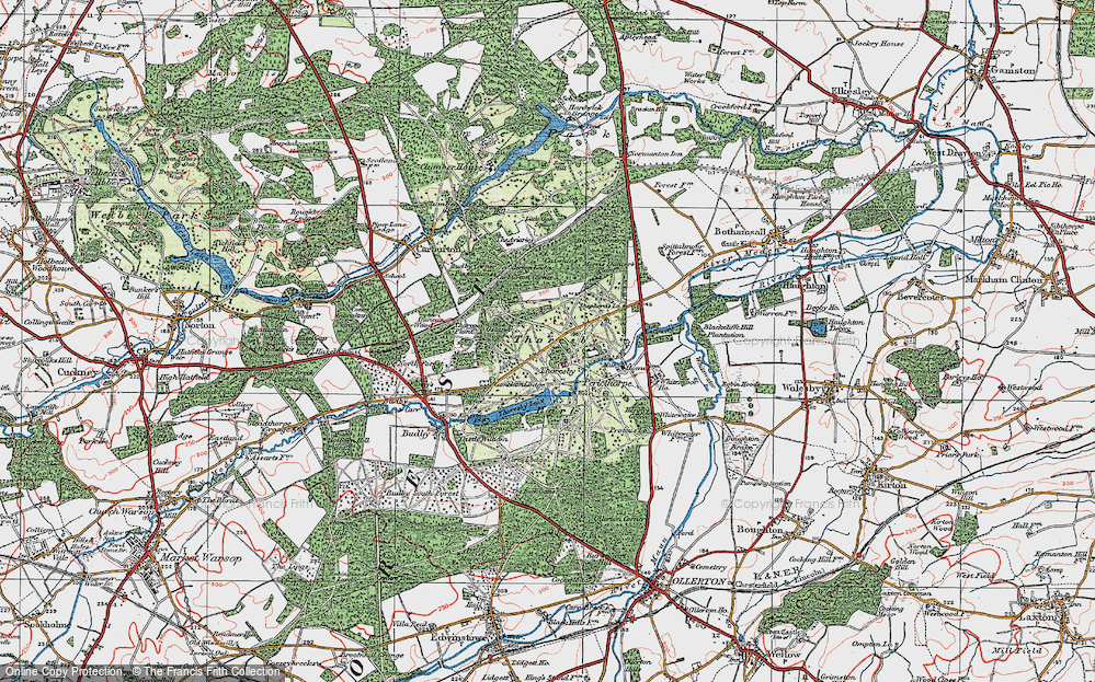 Old Map of Thoresby, 1923 in 1923