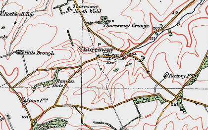 Old map of Thoresway in 1923