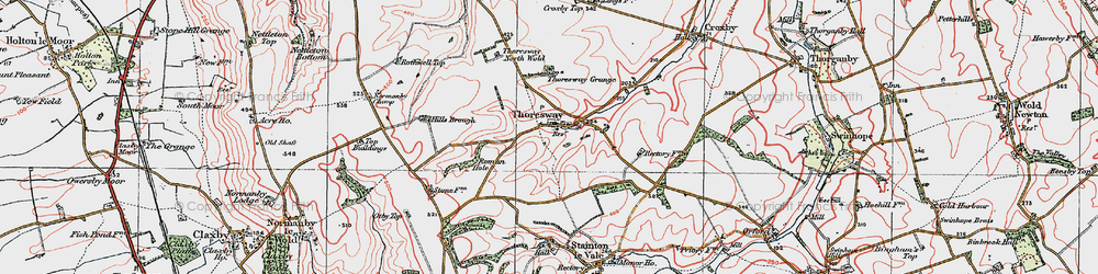 Old map of Thoresway in 1923
