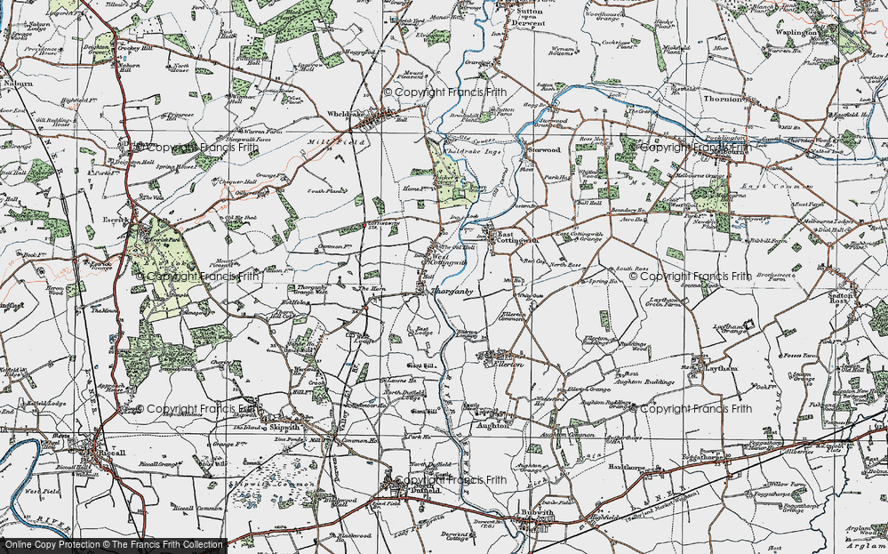 Old Map of Thorganby, 1924 in 1924