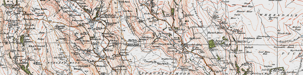 Old map of Thorgill in 1925