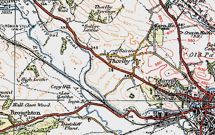 Old map of Thorlby in 1925