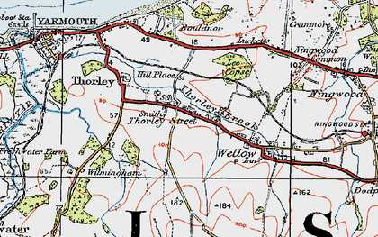 Old map of Thorley Street in 1919