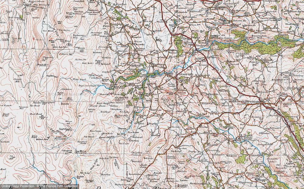 Old Map of Thorn, 1919 in 1919