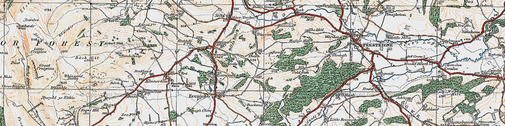 Old map of Evancoyd in 1920