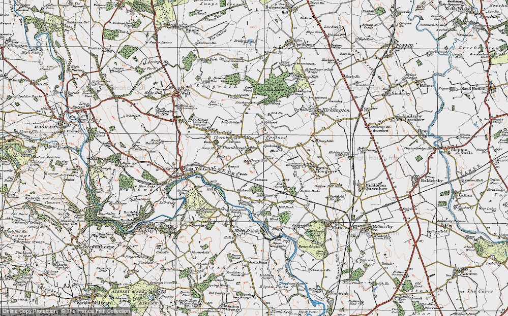 Old Map of Thornborough, 1925 in 1925