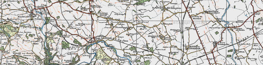 Old map of Thornborough in 1925