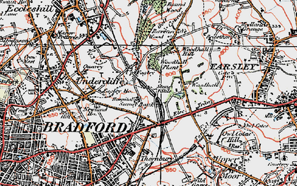 Old map of Thornbury in 1925