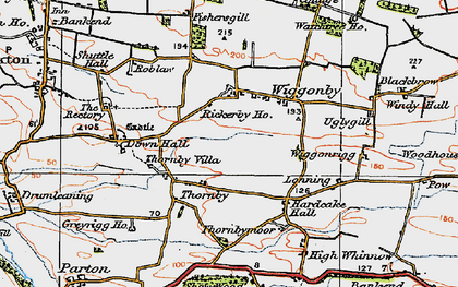 Old map of Thornby in 1925