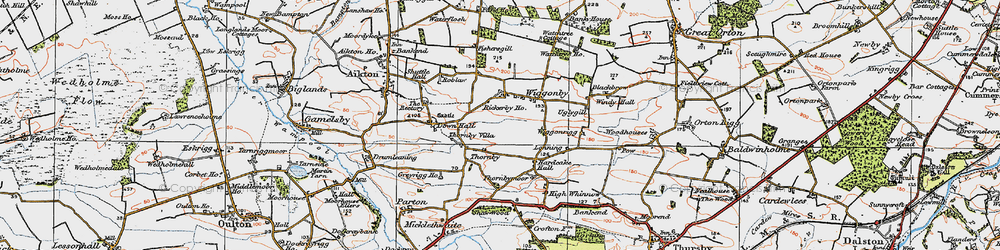 Old map of Thornby in 1925