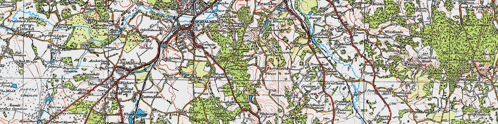 Old map of Winkworth Arboretum in 1920