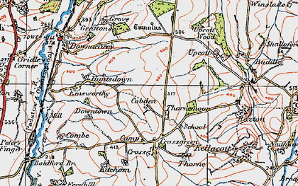 Old map of Thorne Moor in 1919
