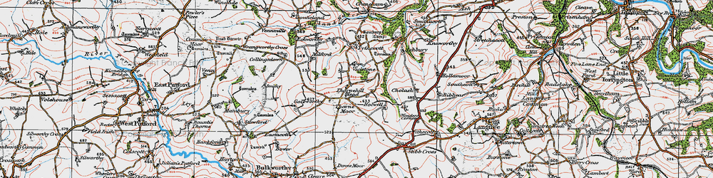 Old map of Thornehillhead in 1919