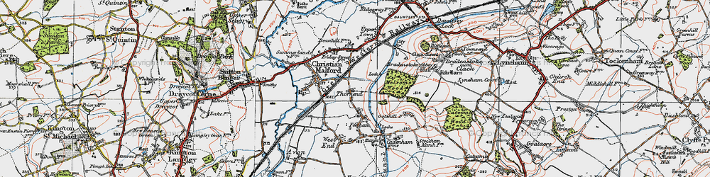 Old map of Thornend in 1919