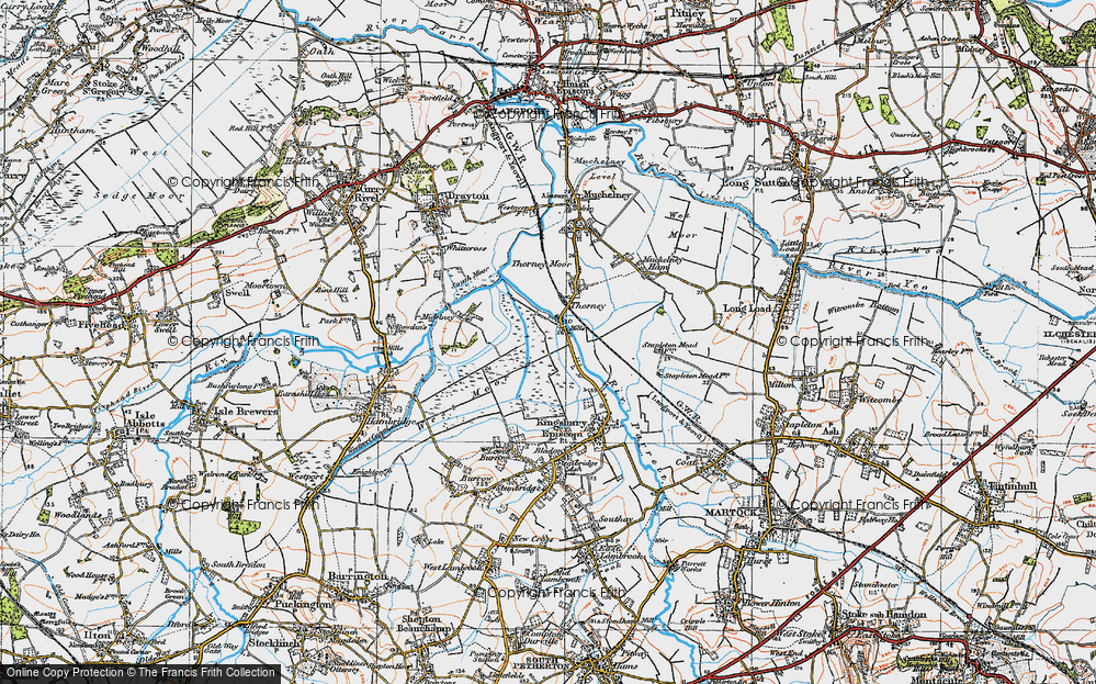 Old Map of Thorney, 1919 in 1919