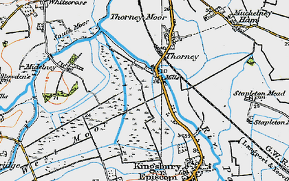 Old map of Thorney in 1919