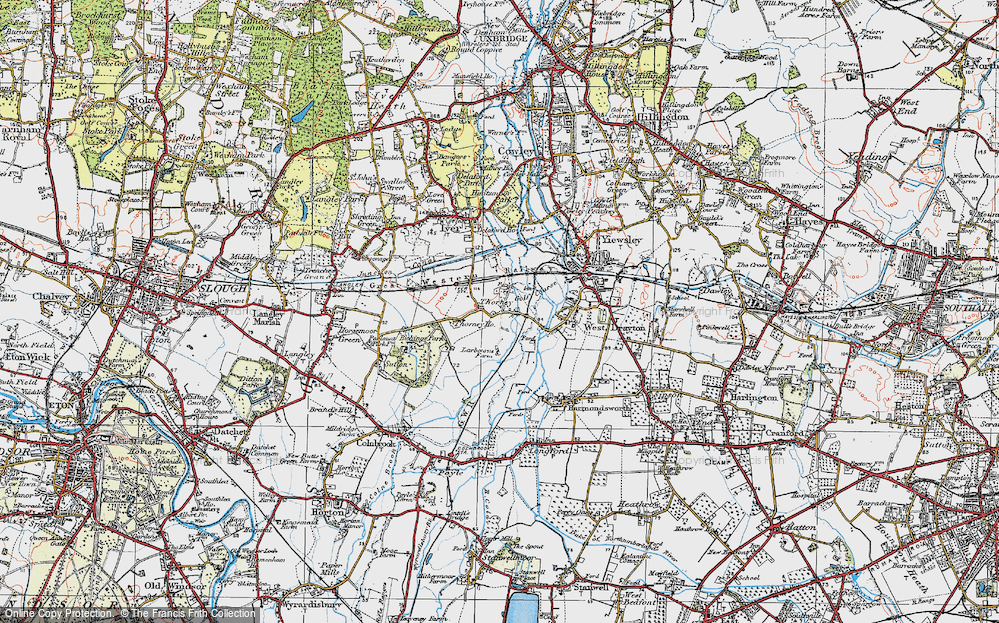 Old Map of Thorney, 1920 in 1920
