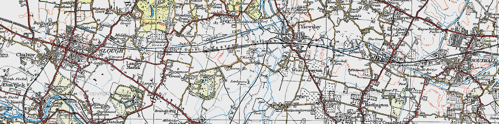 Old map of Thorney in 1920