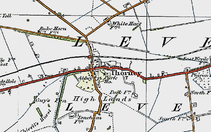 Old map of Thorney in 1922