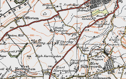 Old map of Thorney Close in 1925