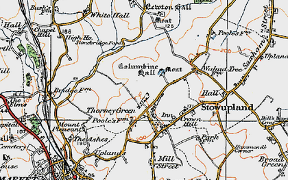 Old map of Thorney Green in 1921