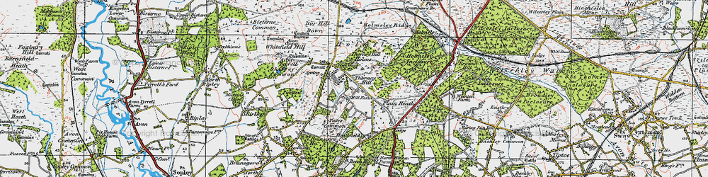 Old map of Whitten Bottom in 1919